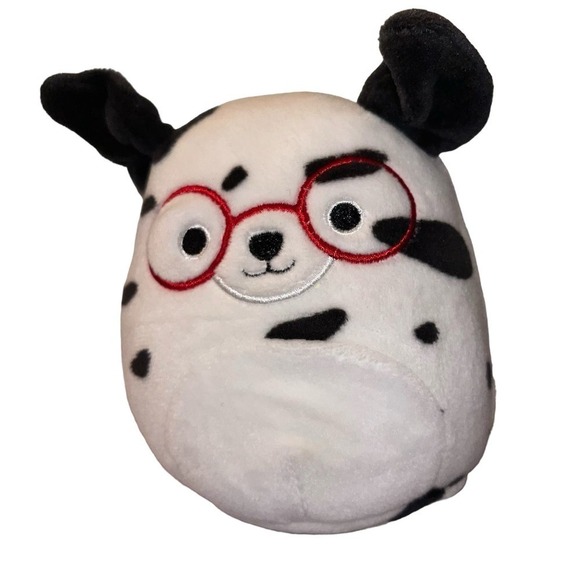 Squishmallows Dustin The Dalmatian Dog W/ Glasses 4” Plush - Picture 1 of 6